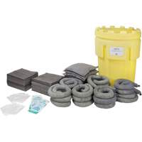 Trousse de lutte contre les d&eacute;versements de premi&egrave;re qualit&eacute;, Universel, Baril de r&eacute;cup&eacute;ration, Absorbance de 95 gal. US R.M.G. Prévention