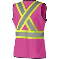139PK Women's Safety Vest, Pink, X-Small, Polyester R.M.G. Prévention