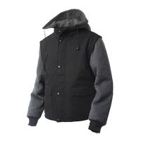 Zip-Off Sleeve Jacket, Men's, Large, Black R.M.G. Prévention