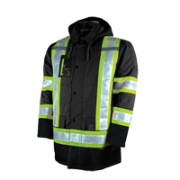Lined Safety Parka, Black, Large R.M.G. Prévention