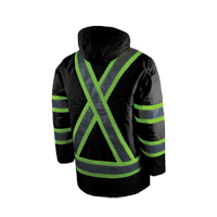 Lined Safety Parka, Black, Large R.M.G. Prévention