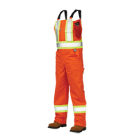 Unlined Safety Overalls, Poly-Cotton, Large, High Visibility Orange R.M.G. Prévention
