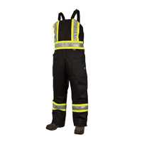 Lined Safety Overalls, Polyester/Polyurethane, Large, Black R.M.G. Prévention