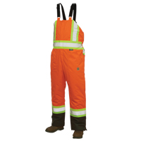 Lined Safety Overalls, Polyester/Polyurethane, Large, High Visibility Orange R.M.G. Prévention