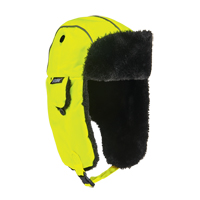 N-Ferno&reg; 6802 Classic Trapper Hat, Synthetic Fur Lining, Medium/Small, High-Visibility Lime Green R.M.G. Prévention