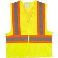 Traffic Safety Vest, High Visibility Lime-Yellow, 2X-Large, Polyester R.M.G. Prévention