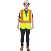 Traffic Safety Vest, High Visibility Lime-Yellow, 2X-Large, Polyester R.M.G. Prévention