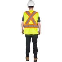 Traffic Safety Vest, High Visibility Lime-Yellow, 2X-Large, Polyester R.M.G. Prévention