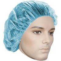 Bonnets bouffants, Polypropyl&egrave;ne, 18", Bleu R.M.G. Prévention