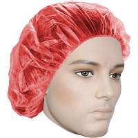 Bonnets bouffants, Polypropyl&egrave;ne, 21", Rouge R.M.G. Prévention