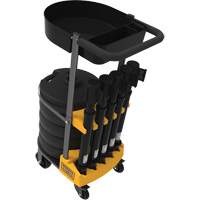 PLUS Barrier Post Cart Kit with Tray, 75' L, Metal, Black R.M.G. Prévention