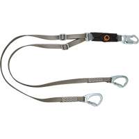 V-Series Tie-Back Lanyard, 6', Carabiner Center, Snap Hook Leg Ends, Polyester R.M.G. Prévention