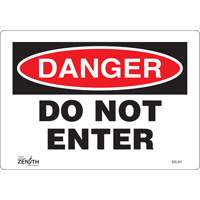 "Do Not Enter" Sign, 7" x 10", Vinyl, English R.M.G. Prévention