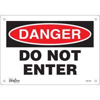 "Do Not Enter" Sign, 7" x 10", Plastic, English R.M.G. Prévention