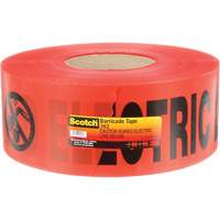 Scotch&reg; Buried Barricade Tape, English, 3" W x 1000' L, 4 mils, Black on Red R.M.G. Prévention