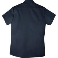 Twill Short-Sleeved Work Shirt with Snap, Men's, Small, Navy Blue R.M.G. Prévention