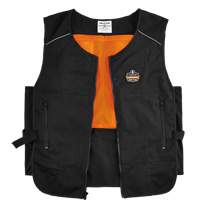 Veste de refroidissement &agrave; changement de phase l&eacute;g&egrave;re avec sachets 6260 Chill-Its, Petit/Moyen, Noir R.M.G. Prévention