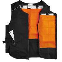Veste de refroidissement &agrave; changement de phase l&eacute;g&egrave;re avec sachets 6260 Chill-Its, Petit/Moyen, Noir R.M.G. Prévention