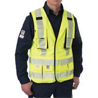 Ripstop Surveyor's Vest, High Visibility Lime-Yellow, Small, Polyester R.M.G. Prévention
