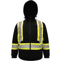 High-Visibility Hoodie, Polyester, Black, Small R.M.G. Prévention