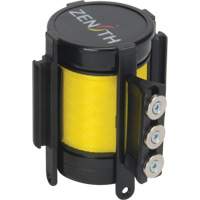 Cassette de ruban magn&eacute;tique pour barri&egrave;re de contr&ocirc;le des foules personnalis&eacute;e, 12', Ruban Jaune R.M.G. Prévention