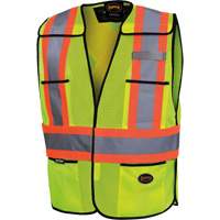 6927 Safety Vest, High Visibility Lime-Yellow, Polyester R.M.G. Prévention