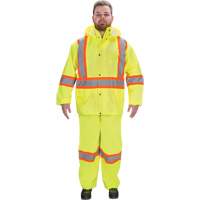 RZ1000 Rain Suit, Polyester, Small, High Visibility Lime-Yellow R.M.G. Prévention