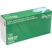 Gants jetables de calibre m&eacute;dical r&eacute;sistants &agrave; la perforation, T-petit, Nitrile, 4,5 mils, Sans poudre, Bleu, Classe 2 R.M.G. Prévention