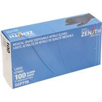 Puncture-Resistant Medical-Grade Disposable Gloves, Large, Nitrile, 5-mil, Powder-Free, Black, Class 2 R.M.G. Prévention