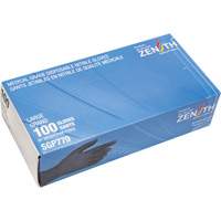 Puncture-Resistant Medical-Grade Disposable Gloves, Large, Nitrile, 5-mil, Powder-Free, Black, Class 2 R.M.G. Prévention