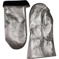 Heat Resistant Welding Mitt, Aluminized Carbon/Leather, One Size, Protects Up To 800° F (426.66° C) R.M.G. Prévention