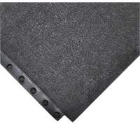 Tapis antifatigue 24/Seven Locksafe, Lisse, 3' x 3' x 5/8", Noir, Caoutchouc naturel R.M.G. Prévention