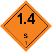 Étiquettes de manutention de matières dangereuses, 4" lo x 4" la, Noir/orange SGQ529 | R.M.G. Prévention