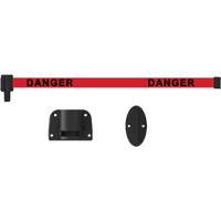 Plus Wall Mount Barrier System, Plastic, Screw Mount, 15', Red Tape R.M.G. Prévention