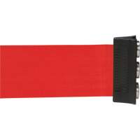 Wall Mount Barrier with Magnetic Tape, Steel, Screw Mount, 12', Red Tape R.M.G. Prévention