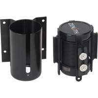 Wall Mount Barrier with Magnetic Tape, Steel, Screw Mount, 7', Black Tape R.M.G. Prévention