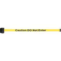 Wall Mount Barrier with Magnetic Tape, Steel, Screw Mount, 7', Yellow Tape R.M.G. Prévention