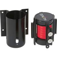 Wall Mount Barrier with Magnetic Tape, Steel, Screw Mount, 7', Red Tape R.M.G. Prévention