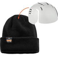 N-Ferno&reg; Zippered Rib Knit Beanie Hat with Bump Cap Insert, One Size, Black R.M.G. Prévention