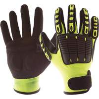 Back Tracker Impact Gloves with Back of Hand Protection, Small, Nitrile Palm, Hook & Loop Cuff R.M.G. Prévention