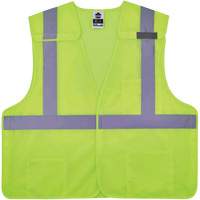 Gilet de s&eacute;curit&eacute; en maille GloWear 8217BA, Jaune lime haute visibilit&eacute;, Moyen/Petit, Polyester R.M.G. Prévention