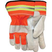 Gants d'ajusteur Flashback, Grand, Paume en Cuir fleur de buffle R.M.G. Prévention