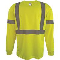 Long Sleeve Safety Shirt, Polyester, 2X-Large, High Visibility Lime-Yellow R.M.G. Prévention