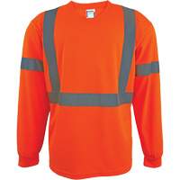 Long Sleeve Safety Shirt, Polyester, 2X-Large, High Visibility Orange R.M.G. Prévention