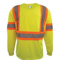 Long Sleeve Safety Shirt, Polyester, 2X-Large, High Visibility Lime-Yellow R.M.G. Prévention