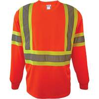 Long Sleeve Safety Shirt, Polyester, 2X-Large, High Visibility Orange R.M.G. Prévention