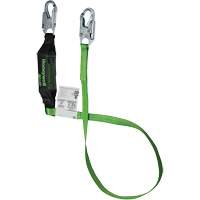 Miller&reg; HP Shock-Absorbing Lanyard, 6', Locking Snap Hook Center, Locking Snap Hook Leg Ends, Polyester R.M.G. Prévention