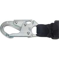 Miller&reg; HP Shock-Absorbing Lanyard, 4', Locking Rebar Hook Center, Locking Snap Hook Leg Ends, Polyester R.M.G. Prévention
