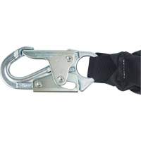 Miller&reg; HP Shock-Absorbing Lanyard, 4', Locking Rebar Hook Center, Locking Snap Hook Leg Ends, Polyester R.M.G. Prévention