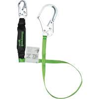 Miller&reg; HP Shock-Absorbing Lanyard, 6', Scaffold Hook Center, Locking Snap Hook Leg Ends, Polyester R.M.G. Prévention